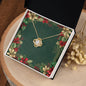 Christmas Background 068 - 18K Yellow Gold Finish Love Knot Necklace