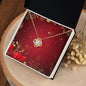 Christmas Background 099 - 18K Yellow Gold Finish Love Knot Necklace