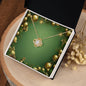 Christmas Background 042 - 18K Yellow Gold Finish Love Knot Necklace