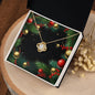 Christmas Background 125 - 18K Yellow Gold Finish Love Knot Necklace
