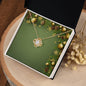 Christmas Background 061 - 18K Yellow Gold Finish Love Knot Necklace