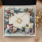 Christmas Background 078 - 18K Yellow Gold Finish Love Knot Necklace