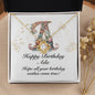 Happy Birthday Ada v01 - 18K Yellow Gold Finish Love Knot Necklace