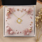 Christmas Background 055 - 18K Yellow Gold Finish Love Knot Necklace