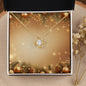 Christmas Background 058 - 18K Yellow Gold Finish Love Knot Necklace