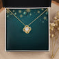 Christmas Background 017 - 18K Yellow Gold Finish Love Knot Necklace