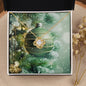 Christmas Background 130 - 18K Yellow Gold Finish Love Knot Necklace