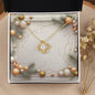Christmas Background 039 - 18K Yellow Gold Finish Love Knot Necklace