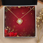 Christmas Background 099 - 18K Yellow Gold Finish Love Knot Necklace