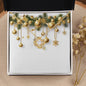 Christmas Background 043 - 18K Yellow Gold Finish Love Knot Necklace