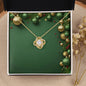Christmas Background 027 - 18K Yellow Gold Finish Love Knot Necklace