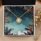 Christmas Background 124 - 18K Yellow Gold Finish Love Knot Necklace