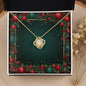 Christmas Background 070 - 18K Yellow Gold Finish Love Knot Necklace