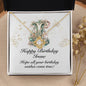 Happy Birthday Irene v01 - 18K Yellow Gold Finish Love Knot Necklace