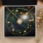 Christmas Background 110 - 18K Yellow Gold Finish Love Knot Necklace