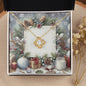 Christmas Background 079 - 18K Yellow Gold Finish Love Knot Necklace