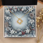 Christmas Background 089 - 18K Yellow Gold Finish Love Knot Necklace