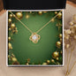 Christmas Background 042 - 18K Yellow Gold Finish Love Knot Necklace