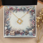 Christmas Background 072 - 18K Yellow Gold Finish Love Knot Necklace