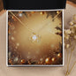 Christmas Background 062 - 18K Yellow Gold Finish Love Knot Necklace