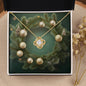 Christmas Background 104 - 18K Yellow Gold Finish Love Knot Necklace