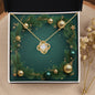 Christmas Background 035 - 18K Yellow Gold Finish Love Knot Necklace
