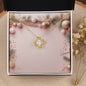 Christmas Background 025 - 18K Yellow Gold Finish Love Knot Necklace