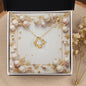 Christmas Background 022 - 18K Yellow Gold Finish Love Knot Necklace