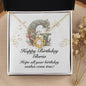 Happy Birthday Gloria v01 - 18K Yellow Gold Finish Love Knot Necklace