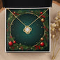 Christmas Background 069 - 18K Yellow Gold Finish Love Knot Necklace