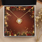 Christmas Background 020 - 18K Yellow Gold Finish Love Knot Necklace