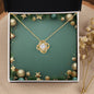 Christmas Background 044 - 18K Yellow Gold Finish Love Knot Necklace