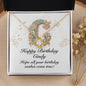 Happy Birthday Cindy v01 - 18K Yellow Gold Finish Love Knot Necklace