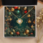 Christmas Background 126 - 18K Yellow Gold Finish Love Knot Necklace
