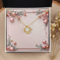 Christmas Background 008 - 18K Yellow Gold Finish Love Knot Necklace