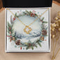 Christmas Background 083 - 18K Yellow Gold Finish Love Knot Necklace