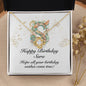 Happy Birthday Sara v01 - 18K Yellow Gold Finish Love Knot Necklace