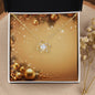 Christmas Background 053 - 18K Yellow Gold Finish Love Knot Necklace