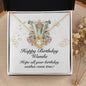 Happy Birthday Wanda v01 - 18K Yellow Gold Finish Love Knot Necklace