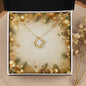 Christmas Background 051 - 18K Yellow Gold Finish Love Knot Necklace