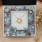 Christmas Background 087 - 18K Yellow Gold Finish Love Knot Necklace