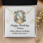 Happy Birthday Norma v01 - 18K Yellow Gold Finish Love Knot Necklace