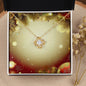 Christmas Background 100 - 18K Yellow Gold Finish Love Knot Necklace