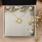 Christmas Background 041 - 18K Yellow Gold Finish Love Knot Necklace