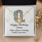 Happy Birthday Quinn v01 - 18K Yellow Gold Finish Love Knot Necklace
