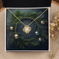 Christmas Background 108 - 18K Yellow Gold Finish Love Knot Necklace