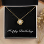 Happy Birthday v2 - 18K Yellow Gold Finish Love Knot Necklace