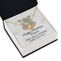 Happy Birthday Wanda v01 - 18K Yellow Gold Finish Love Knot Necklace