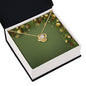 Christmas Background 061 - 18K Yellow Gold Finish Love Knot Necklace