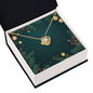 Christmas Background 045 - 18K Yellow Gold Finish Love Knot Necklace